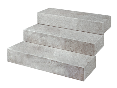 Bloktrin kalksten Camino Grey udsat