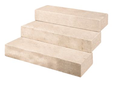 Bloktrin kalksten Camino Sand eksponeret