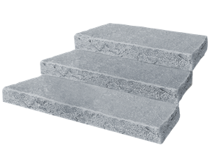 Bloktrin Kalksten Java Blue eksponeret