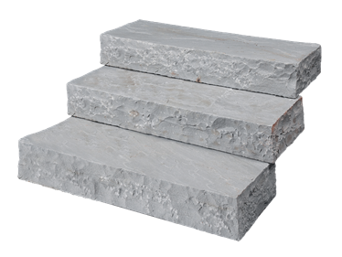 Bloktrin sandsten Kandla Grey eksponeret