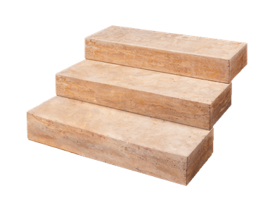 Bloktrin travertin Gold eksponeret