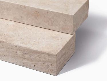 Bloktrin travertin Medium skåret i størrelse