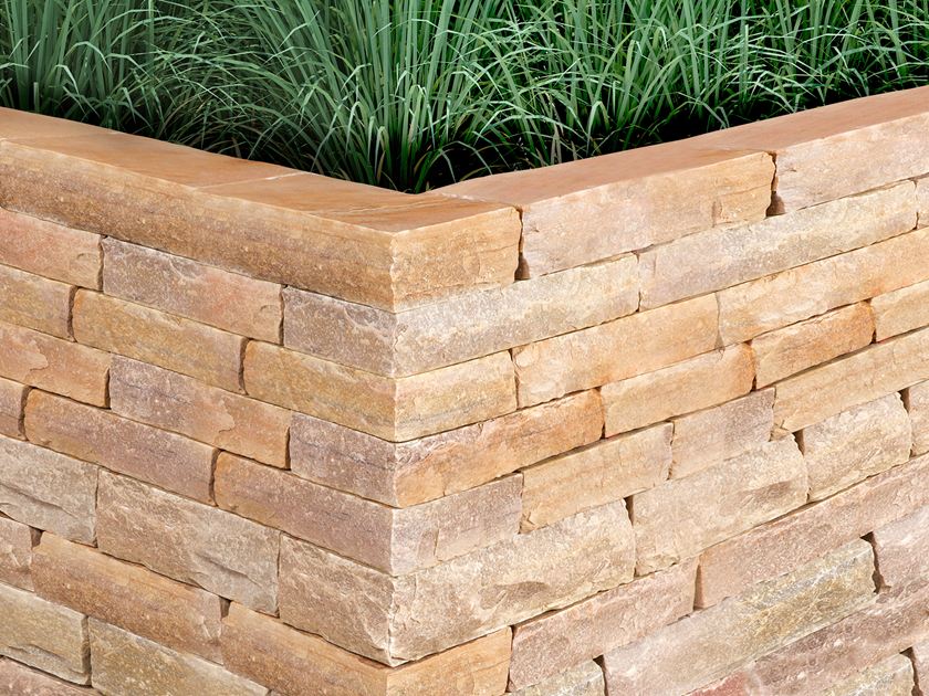 Mursten kvartsit Irish Gold med græs