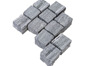 Belægningssten Gneiss Urban Grey Line eksponeret