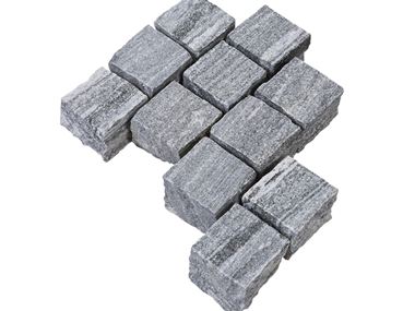 Belægningssten Gneiss Urban Grey Line eksponeret