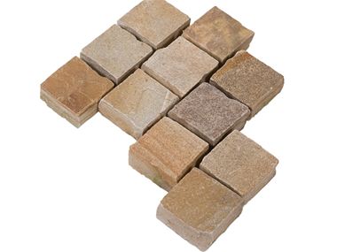 Belægningssten kvartsit Irish Gold, eksponeret