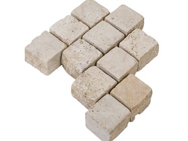 Belægningssten travertin medium eksponeret