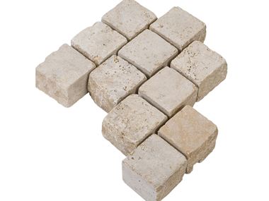 Belægningssten travertin medium eksponeret