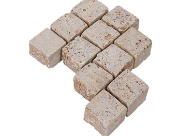 Belægningssten Travertine Noce eksponeret