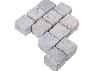 Belægningssten Travertin Silver eksponeret