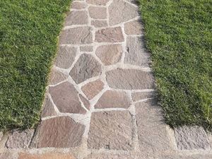 Polygonale plader Porphyr Porphyr Terra med græsplæne