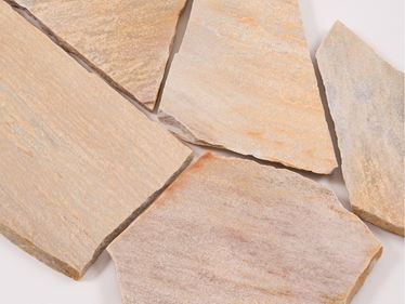 Polygonale plader kvartsit Rio Dorado gul