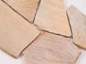 Polygonale plader kvartsit Rio Dorado gul