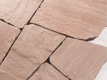 Polygonale plader af sandsten Modak skåret i størrelse