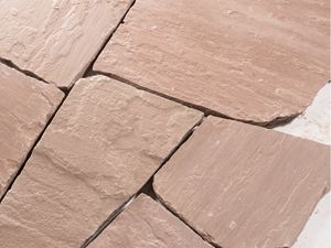 Polygonale plader af sandsten Modak skåret i størrelse