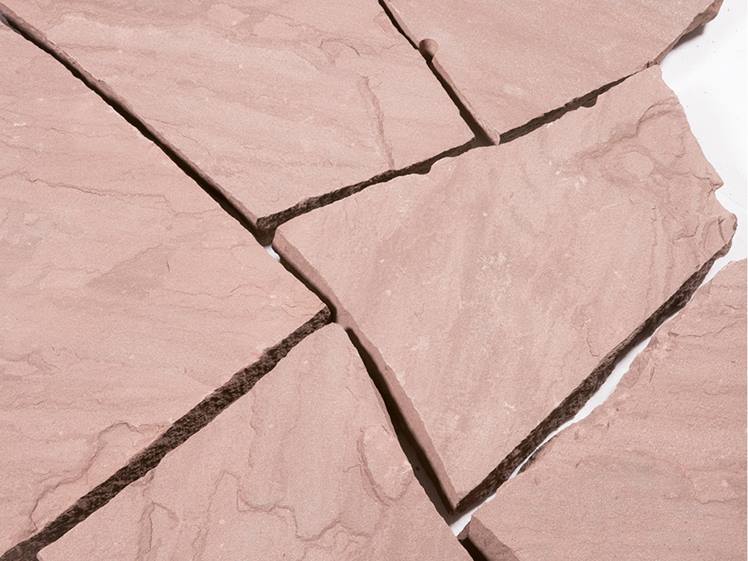 Polygonale plader Sandsten Weser Sandsten Rød