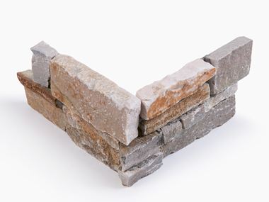 Facadesten kvartsit Cordoba Red hjørnesektion