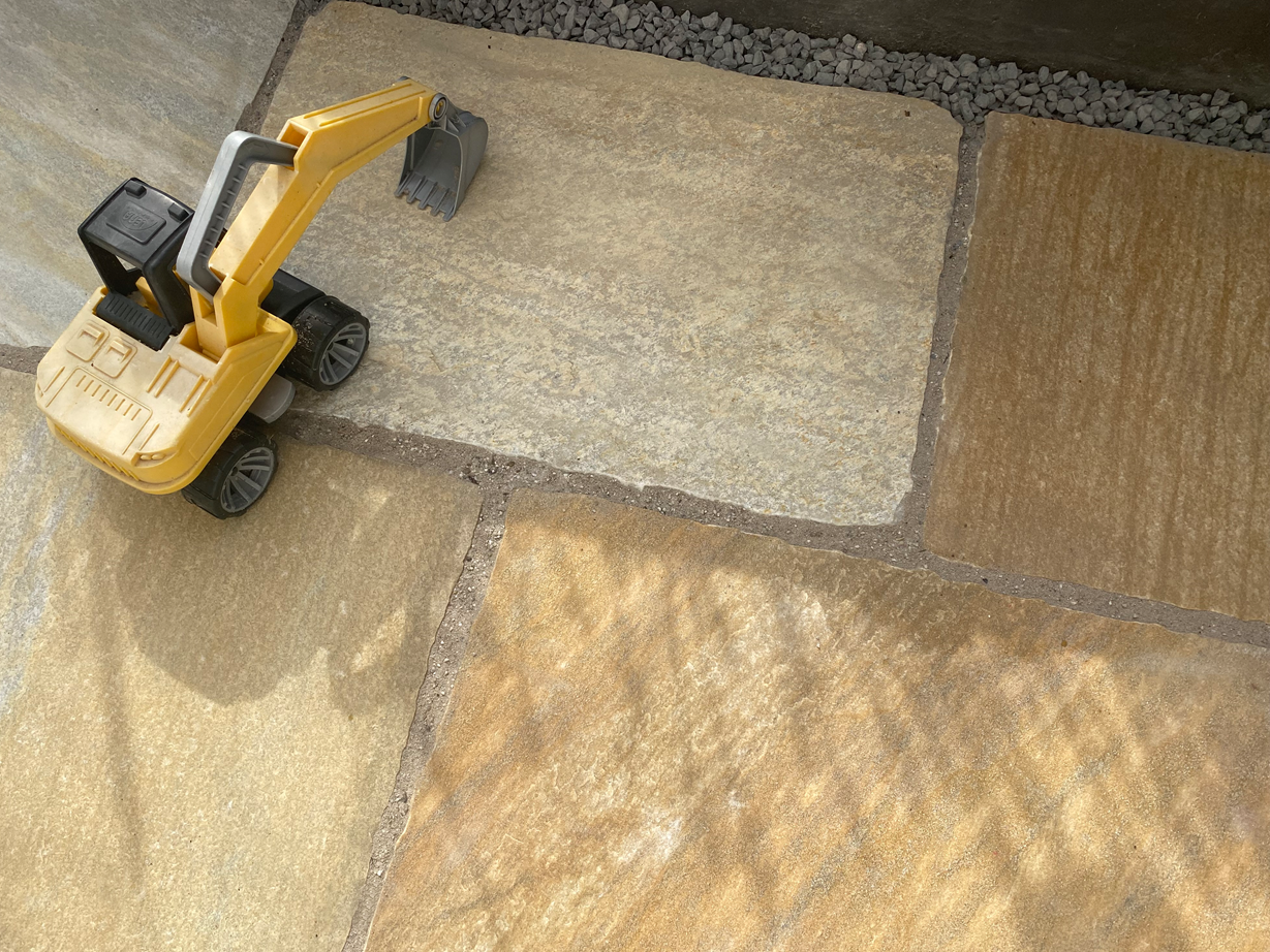 Rio Dorado gul kvartsitplade: naturlig og original Gravemaskine til terrasseplader af kvartsit1