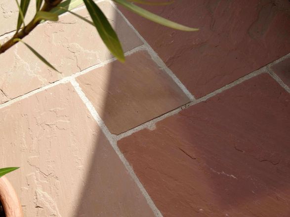 Modak sandstensplader, terrasse, nærbillede