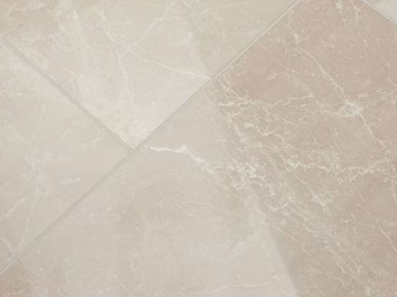 Burdur Cream fliser i marmor, nærbillede af en fuge