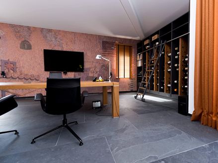 Opholds- og arbejdsområde med Mustang-skiferfliser