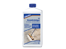 En flaske grundrengøringsmiddel til pleje af fliser