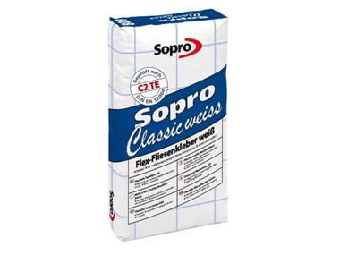 En pose hvid, fleksibel lim