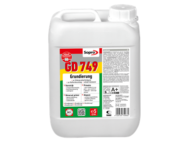 En spand primer til lægning af fliser