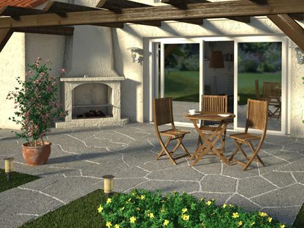 Specialartikel Ganit polygonale fliser Mundo grå