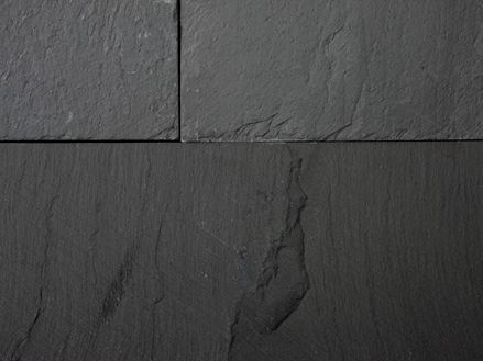 Black Rustic skiferpaneler: Nærbillede af kanterne