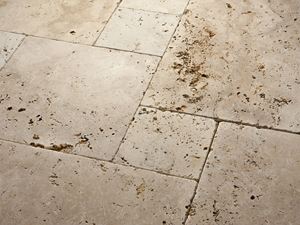 Travertin, plader, rustik, tumlet