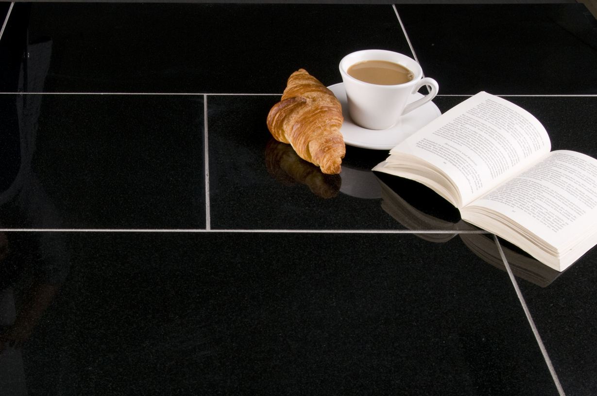 Sorte granitfliser Nero Assoluto