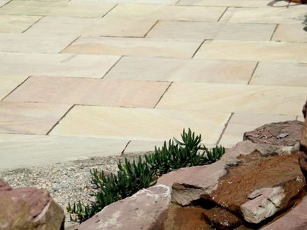 Indiske sandstensplader i mintfarve