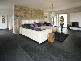 Mustang skiferfliser Moderne bolig med natursten