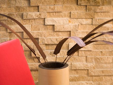 Travertin Medium mursten glider landhusstil