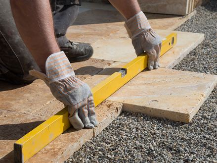 Vaterpas til lægning af travertinplader